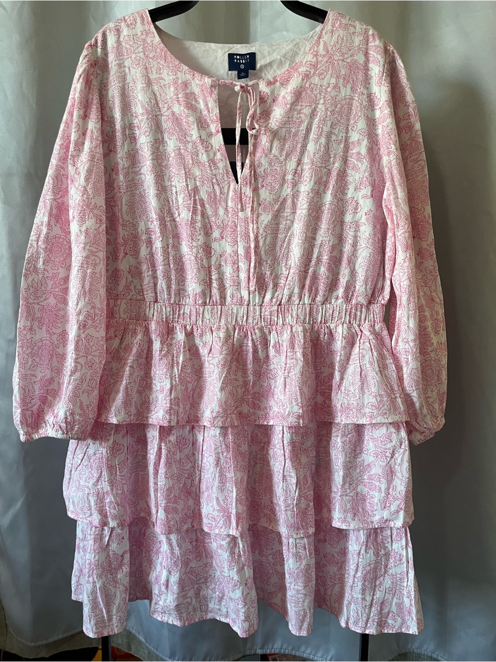 Roller Rabbit x Target Women's Long Sleeve Sketched Floral Tiered Dress